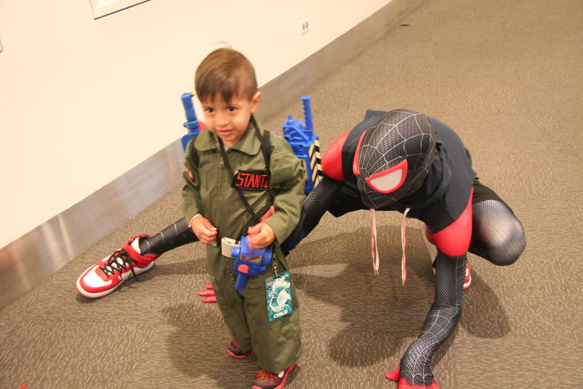 Three-year-old Greyson Cabrera from Aurora had his first experience as a cosplayer at Denver Pop Culture Con on Saturday, June 1. He also had the chance to meet some of his favorite heroes, like Spider-man.